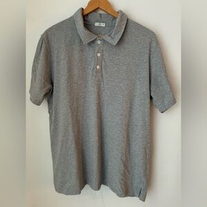 Flint and Tinder Shirt Men's Large Gray Polo Shirt Short Sleeve